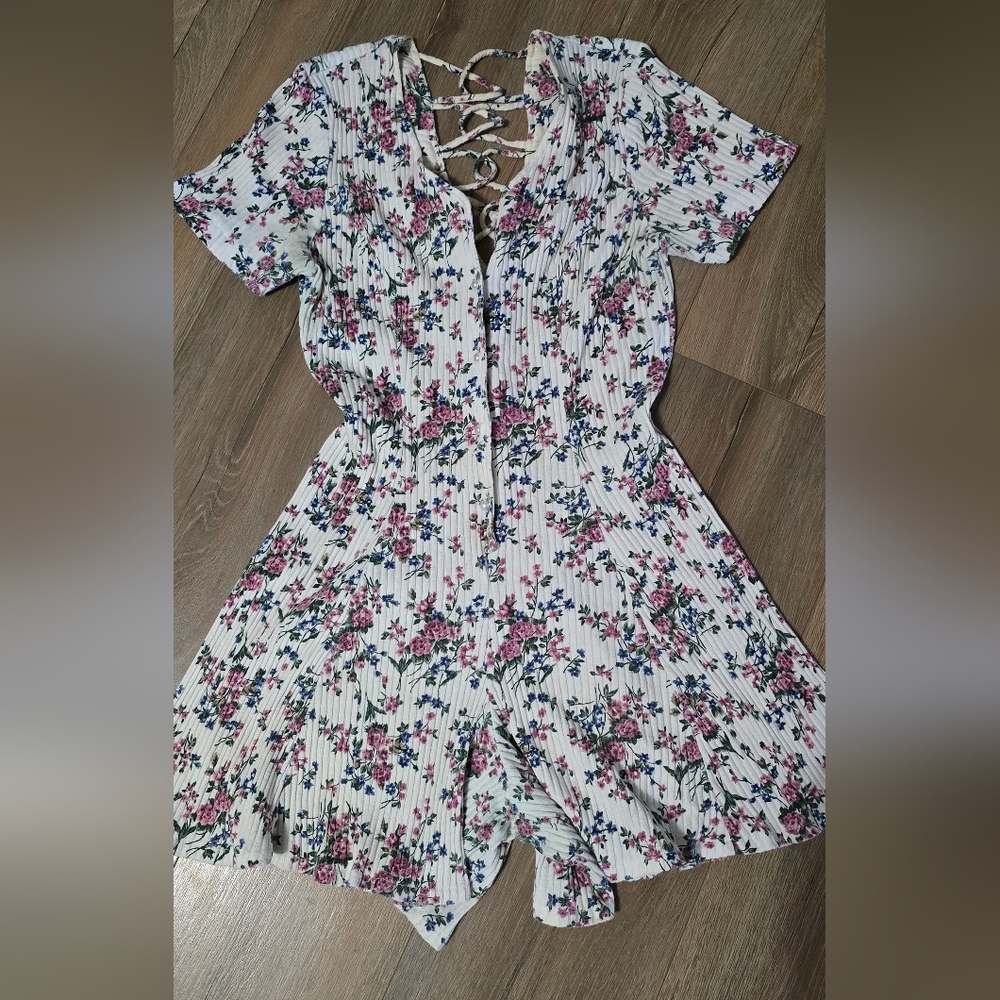 Vintage 90's Paris Sport Club Floral Jumpsuit